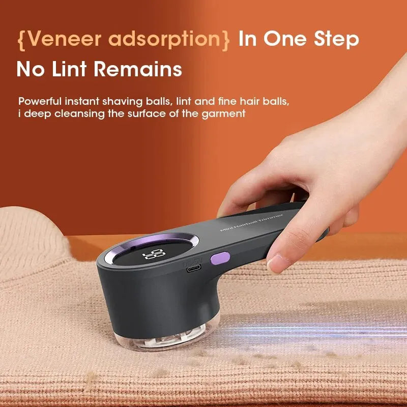 Revitalize Your Wardrobe with the Ultimate LED Digital Lint Remover - USB Rechargeable Fabric Shaver for Effortless Cleaning